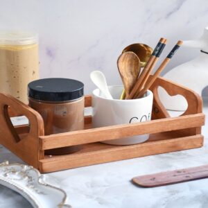 رولت خوری باکسی چوبی طرح قلب از جنس پلای‌وود با رنگ طبیعی